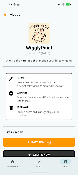 WigglyPaint Android colors
